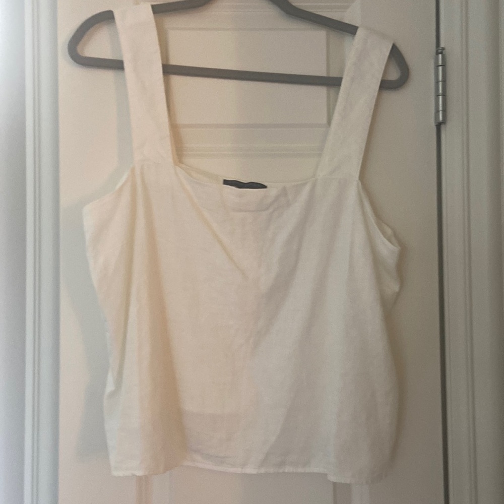 BANANA REPUBLIC cream colored top!  Size LARGE